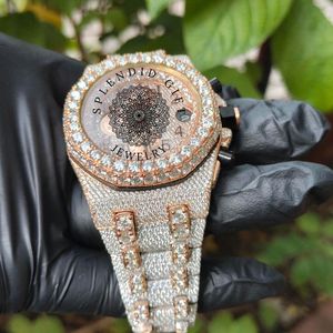 Montre de luxe pour homme Spendid Life Jewelry, mouvement à quartz ETA, bracelet en moissanite, boîtier de 28 mm, cristal saphir, étanche 10 m - Product Image 2
