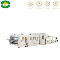 Ligne de fabrication automatique de papier toilette haute vitesse, certifiée CE, impression bicolore et gaufrage à la colle