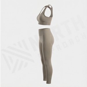 Ensemble de sport sans couture pour femmes : Soutien-gorge de yoga et leggings respirants à haute élasticité pour l'entraînement - Product Image 3