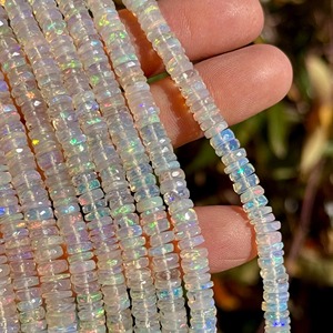 Flashy Ethiopian <b>Opal</b> Faceted Heishi Tyre Beads 4-6mm Welo Fire <b>Opal</b> Wheel Cut Gemstone Beads 16 Inch Strand For Jewelry Making - Product Image 3