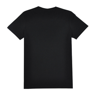เสื้อยืดคอกลมแขนสั้นผู้ชาย สีดำ ผ้าฝ้าย ทรงปกติ สวมใส่สบาย สีพื้น ผ้าเจอร์ซีย์ถัก - Product Image 2