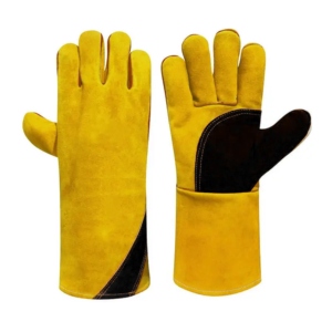 Gants de soudage en cuir de vachette pleine fleur résistants à la chaleur, conception anti-feu, sécurité industrielle, anti-vibrations, durabilité accrue - Product Image 5
