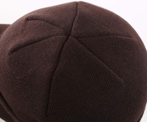 Gorro de Punto Marrón con Visera, Estilo Urbano, Gorro de Invierno - Product Image 6