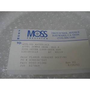 NEW AMAT 0040-03246 MOSS PRECISION, Flange - อุปกรณ์และอะไหล่เซมิคอนดักเตอร์ระดับโลกที่เชื่อถือได้ - Product Image 1