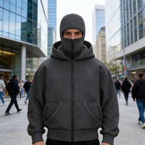 Sudadera con Capucha para Hombre, Estilo Casual, Hombros Caídos, Tejido French Terry, Color Sólido, Personalizable con Estampado de Burbujas, Venta al Por Mayor OEM - Product Image 2