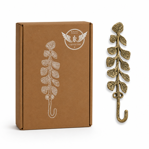 Hot Selling Vintage Handmade Botanical Leaf Luxury Nature Inspired Metal <b>Wall</b> Hook Coat Organizer Decorative Entryway Bathroom - Product Image 1
