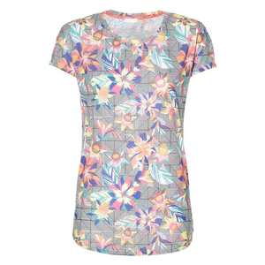 T-shirt pour femme en coton de haute qualité, sublimé, manches courtes, col rond, respirant, séchage rapide, coupe ajustée, été, avec logo personnalisé - Product Image 5