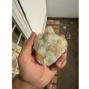 Premium Light Green Apophyllite with Stilbite Natural <b>Crystal</b> <b>Cluster</b> for Display and Interior Decoration - Product Image 3