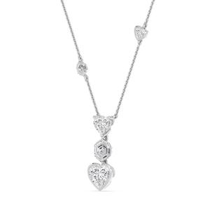 Elegante Collar de Oro Rosa de 9K con Diamante Cultivado en Laboratorio de 3.36 Quilates, Forma de Corazón, Joyería Fina, Regalo - Product Image 4