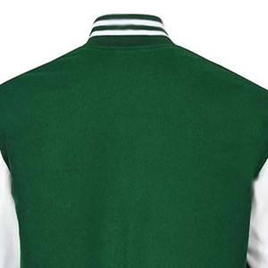 Blousons de baseball d'hiver pour hommes en laine et viscose, couleur personnalisée, col montant, logo frontal, style urbain, conception personnalisée OEM - Product Image 3