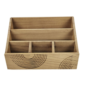 Well Finished Mango Wooden Countertop Organizer Caddy Durable Kitchen Utensil Serving Storage Holder Cutlery Holder or Caddy - Product Image 3