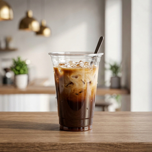 Wholesale 12oz/16oz Disposable PP Single Wall Round <b>Plastic</b> <b>Cups</b> with Lids 95mm Diameter for Iced Coffee Tea & Juice Beverages - Product Image 1