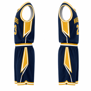 Maillots et shorts de basket-ball personnalisés de haute qualité, ensemble uniforme imprimé par sublimation, respirant, anti-humidité, pour sports d'équipe - Product Image 4
