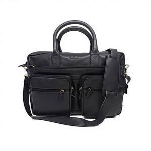 Sac messager pour ordinateur portable en cuir véritable personnalisé - Imperméable, durable, grande capacité, écologique, bandoulière portable - Product Image 4