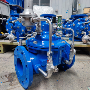 วาล์วควบคุมไฮดรอลิกเหล็กดัดชนิดเหนียว 200x สำหรับ<span class=keywords><strong>น้ำ</strong></span> DN100 ปลายหน้าแปลน PN10/PN16 วาล์วลดแรงดัน - Product Image 2