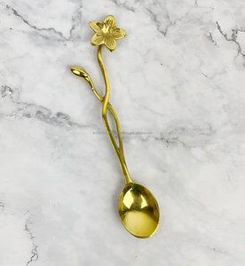 Elegant Decorative Brass Gold Flower Design Tea <b>Coffee</b> <b>Spoon</b> Set in Bulk Price - Product Image 6