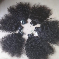 Extensions de cheveux humains bouclés Remy indiens, double trame machine, pointes pleines, cheveux non traités pour salon