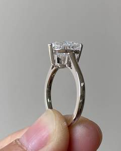 Moissanite 2CT Heart Cut Diamond <b>Solitaire</b> Romantic <b>Ring</b> Original 925 <b>Silver</b> Wedding Party Proposal Charm Jewelry for Lovers - Product Image 6