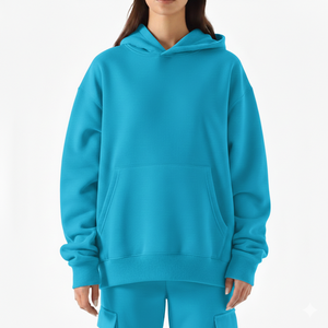 เสื้อฮู้ดดี้ผู้หญิงทรงโอเวอร์ไซส์ สวมใส่สบาย นุ่ม อุ่น ใส่ได้ทุกวัน แขนยาว สไตล์สตรีท - Product Image 1