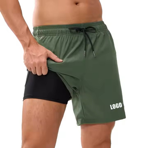 Shorts de compression haute performance pour hommes, en tissu spandex à séchage rapide, idéaux pour la gym, la course à pied, l'entraînement physique et les sports. - Product Image 2