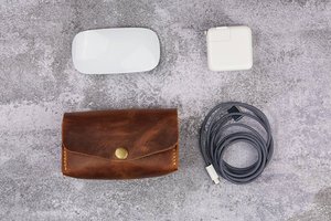 Top Selling Leather Cable Organizer Premium <b>Desk</b> Cord Tidy Earphone Wire Management Wrap Charger Keeper Premium LCO-0070 - Product Image 5