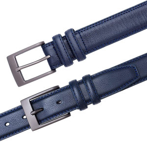 Ceinture en cuir de bonne qualité avec boucle à ardillon et logo personnalisé, vente en gros, ceinture décontractée en cuir véritable pour homme, personnalisable - Product Image 3