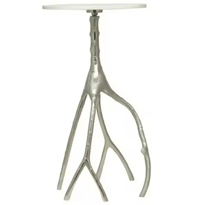 <b>Silver</b> Finish New Design Metal End And <b>Side</b> <b>Table</b> For Home Livingroom Villas Decoration Use Corner And <b>Side</b> <b>Table</b> - Product Image 1