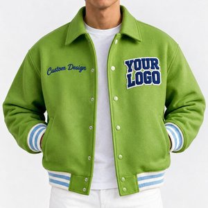 Chaqueta Bomber Universitaria Vintage de Invierno al por Mayor, Personalizada con Bordado Chenille y Parches Frontales, Ropa Urbana Unisex - Product Image 5
