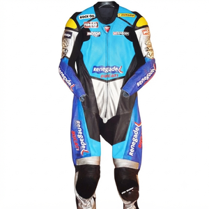 Traje de Carreras MotoCP Sean Emmett, Traje de Cuero de Una Pieza Premium para Pista con Protectores Deslizantes, Mono/Traje OEM con Certificación CE - Product Image 1