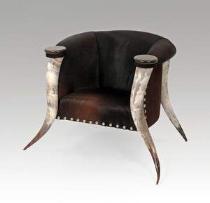 Chaise en corne de buffle avec logo personnalisé, polie, style animalier vintage rustique américain, Long Horn, prix de gros en Inde - Product Image 3