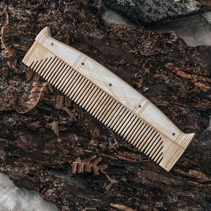Peine para barba de hueso de búfalo Vikingo de la mejor calidad de blossom craft india - Product Image 5