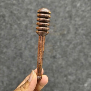 Natural Wooden Honey Dipper Sticks | Honey Drizzler Spoon, Kitchen <b>Tool</b> - Product Image 1