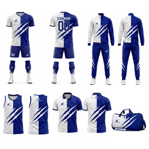 Servicio OEM de Uniformes Deportivos, Manga Corta, Transpirable, 100% Poliéster, Nombre del Jugador Impreso por Transferencia de Calor en la Parte Delantera, Paquete de Uniformes de Fútbol para Equipos - Product Image 1
