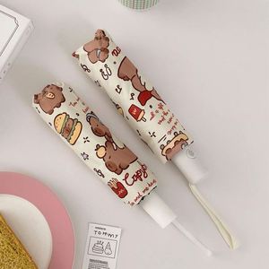 Cartoon With Uv Protection Digital Printing Cute Korean Pongee Umbrella for Women Support Customization Travel - Product Image 3