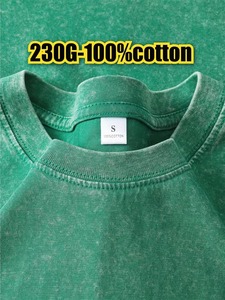 Heavy <b>Weight</b> Tee Acid Washed Plain Cotton T Shirt <b>Blank</b> Street Wear Washed T-Shirt Custom Acid Wash T-Shirt Breathable Fit - Product Image 5