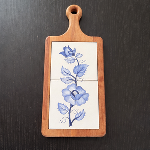 Plato de Servir Clásico de Bambú Pintado a Mano para Regalos, Apto para Lavavajillas - Product Image 1