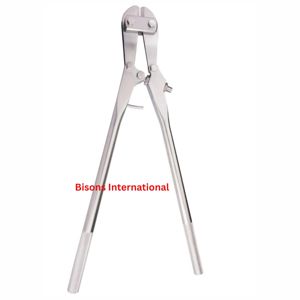 เครื่องมือตัดลวดออร์โธปิดิกส์แบบแมนนวลสำหรับขายส่งยี่ห้อ BISONS คีมตัดลวด K สำหรับการผ่าตัด ทำจากสแตนเลส ได้รับการรับรองมาตรฐาน CE และ ISO13485 - Product Image 2