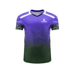 Tenue de tennis professionnelle pour hommes, comprenant un maillot et un short, 100% polyester, respirant et à séchage rapide, pour l'entraînement et la compétition - Product Image 2