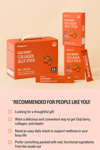 Goji Collagen Peptide Jelly Stick 15 Count Fruit Flavor Beauty Snack para mujeres - Product Image 5