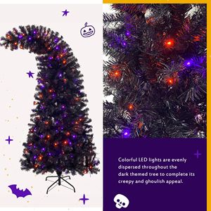 Albero di Natale Artificiale Stile Grinch con Cima Pieghevole 6 Piedi, 1.080 Decorazioni Natalizie con 1.080 Luci di Natale - Product Image 2
