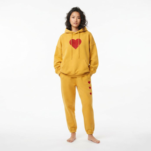 Conjunto Deportivo Personalizado para Mujer, Sudadera con Capucha y Pantalones Jogger 100% Algodón, Sudadera con Capucha Extra Grande, Logotipo Personalizado, Fabricante OEM ODM - Product Image 5