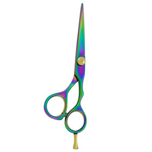 Tijeras de Barbero Profesionales de Acero Inoxidable Multicolor con Tornillo de Ajuste Dorado, Venta al Por Mayor, Más Vendidas - Product Image 5