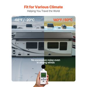 Tenda da sole scorrevole impermeabile da 7 pollici e 13 piedi con staffa, ricambio in tessuto per tenda da camper resistente - Product Image 5
