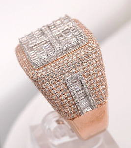 Hot Sale 14K Gold Plated Lab Grown Moissanite Diamond <b>Ring</b> Iced Out Style Hip-Hop Jewelry IGI Certified <b>Men</b> Women - Product Image 4