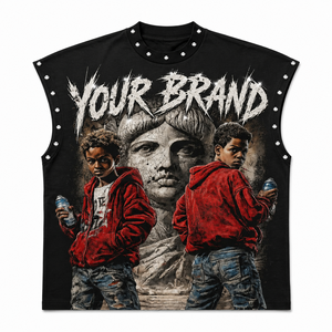 เสื้อกล้ามพิมพ์ลาย DTG Glory Custom ผ้าเจอร์ซีย์คอตตอน 100% เป็นมิตรกับสิ่งแวดล้อม เนื้อผ้านุ่ม สไตล์วินเทจ เสื้อยืดแขนกุดสำหรับใส่ได้ทั้งชายและหญิง - Product Image 1