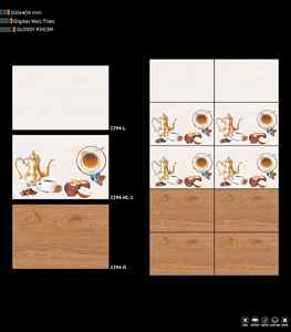 กระเบื้องผนังดิจิตอลขนาด 30x45 ซม. - กระเบื้องลายไม้สไตล์โมเดิร์นสำหรับห้องครัว พร้อมคุณสมบัติทนไฟ มีสีอ่อนและสีเข้ม - Product Image 3