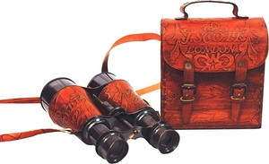 Victorian Brass Marine Binoculars with Leather Case Antique Nautical Telescope Vintage Maritime <b>Optical</b> <b>Instrument</b> Wholesale - Product Image 6