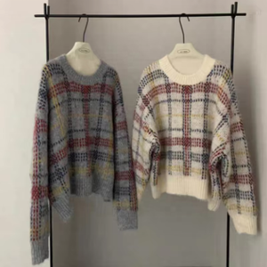 เสื้อไหมพรมคอโอเวอร์ไซส์แบบซิปครึ่งตัวสำหรับผู้หญิง รุ่นพื้นฐานสั่งทำได้ - Product Image 2