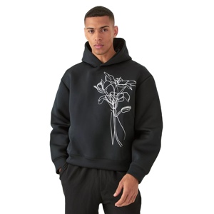 เสื้อฮู้ดดี้ผู้ชายผ้าฝ้ายฟลีซ 100% สำหรับฤดูหนาว - คุณภาพสูง พิมพ์ลายพัฟ โลโก้แบบกำหนดเอง หลากสี |   ดีไซน์กระเป๋าแบบระบายอากาศได้ เป็นมิตรกับสิ่งแวดล้อม | - Product Image 1