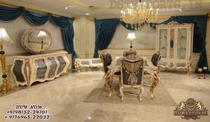 Muebles de comedor de estilo europeo tallados a mano, aspecto Formal, 6 plazas - Product Image 6